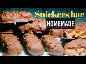 How to make Snickers Bar at Home| Homemade Snickers Bars- Without Mould No eggs- Snickers Chocolate