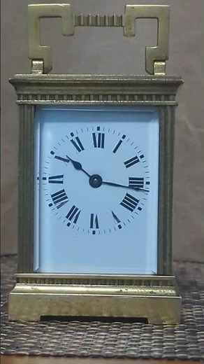 Carriage Clock Rare 19th Century French Mechanical Brass Corthinian Columns 99p!