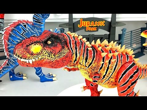 CUSTOM MATTEL T-REX | OB TOYS JURASSIC WORLD TOY DINOSAUR TYRANNOSAURUS REX | GLOW IN THE DARK TREX