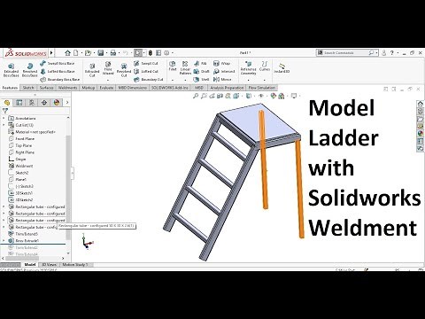 Model ladder with solidworks weldment