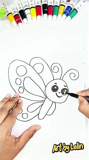 Cute Butterfly Drawing 🦋 Art by Lelin #drawing #art #easydrawing