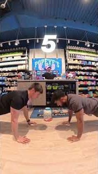 Epic Push-Up Battle at Popeye's 🏆 Saif vs. Darius 💪 Who Wins Free N-ISO? #FitnessChallenge