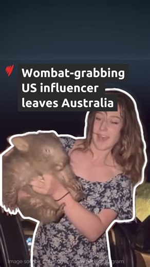 SBS News understands US influencer Sam Jones, who posted a video showing her snatching a baby wombat away from its mother, has left Australia this morning following the federal government's decision to review her visa. Prime Minister Anthony Albanese described the act as an "outrage". The footage from her now-private social media accounts show Jones picking up the animal and running away from its mother, before releasing it. In a post, Jones said the wombat was unharmed. Another video showed Jon