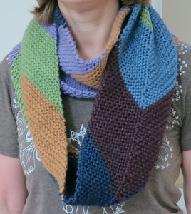 Free Knitting Pattern:  Easy "This Way Up" Chevron Cowl