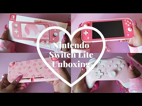 Nintendo switch lite unboxing | Pink console