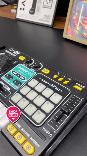 Bluetooth DJ Music Mixer Toy for Kids with LED Lights