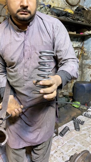 Making a Perfect 9mm Wire Compression Spring on Dead Inch Rod | Ultimate SkillZone Crafting #shorts