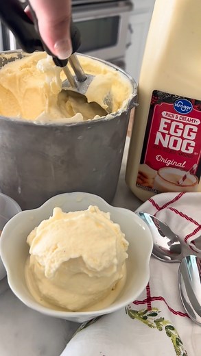 16K views · 86 reactions | Make ONE-INGREDIENT Eggnog Ice Cream this...