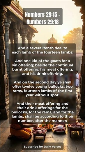 📖 Today's Verses: Numbers 29:15 – Numbers 29:18