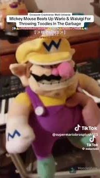Mickey Mouse beats up Mario and Waluigi for throwing toodles in the garbage ￼🤣😱💀