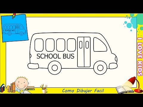 Como dibujar un autobús FACIL paso a paso para niños y principiantes 3