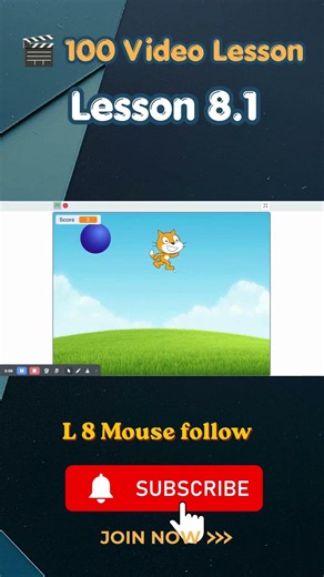 Scratch tutorial | how to make sprite follow mouse in scratch | #coding #coding #scratch