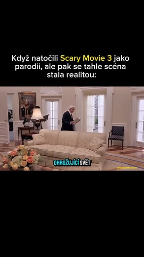 MONIQUE | Filmy a Meme on Instagram: "Máte rádi parodie? Kterou máte nejradši? Koho vám prezident ze Scary Movie 3 připomíná? Dneska trochu jinej humor. #scarymovie #scarymovie3 #prezident #blbejhumor #nejlepsi #scena #vtipne #meme #memesquad #memeczsk #parodie #komedie"