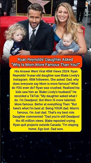 Ryan Reynolds' Viral Dad Moment Has 45M Views! 🤯 #shorts #hollywood #RyanReynolds