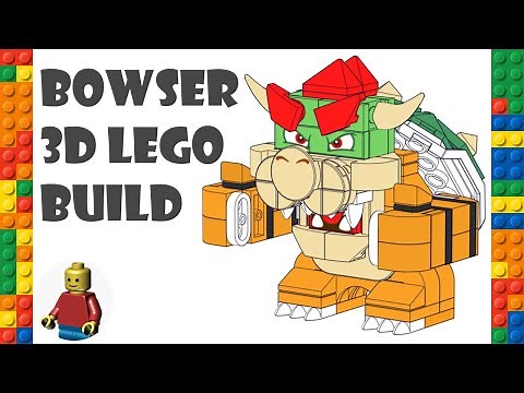 MARIO LEGO BOWSER 3D BUILD INSTRUCTIONS HOW TO