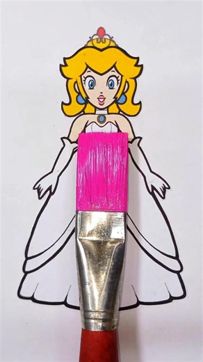 The Super Mario Galaxy Movie Princess Peach 👑 Beautiful Acrylic Paint Art's #princesspeach #art
