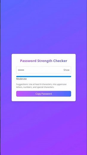 Build a Password Strength Checker with JavaScript | WebCraft & Devs #coding #programming #microsoft