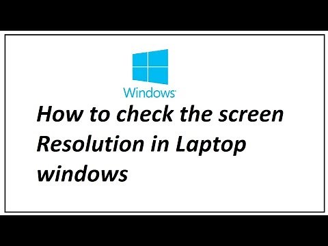 How to check the screen Resolution in Laptop windows
