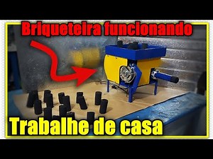 Briqueteira de carvão FUNCIONANDO antes do acabamento ✅🚨