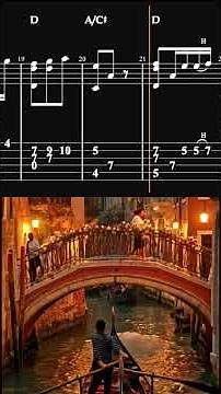 Beautiful Solo Guitar Etude №98 (TAB-PDF, “Barcarolle” by N. Coste - Remix)