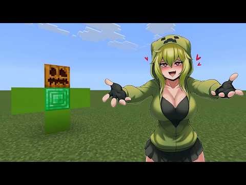 3D Minecraft Creeper Girl Addon in Minecraft PE Bedrock!