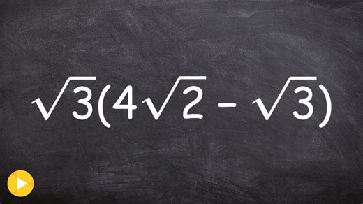Use distributive property to simplify an expression with square roots