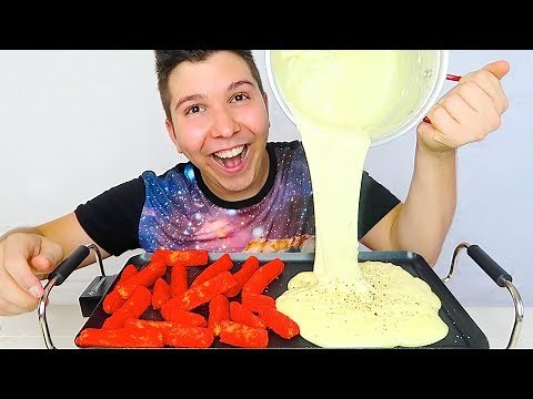 SPICY MOZZARELLA STICK CHEESE FONDUE CHALLENGE • Mukbang & Recipe