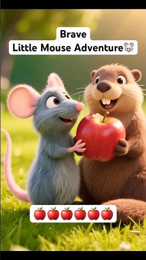🐭 Brave Little Mouse’s Adventures | Fun Story for kids😴🌈 #shorts #cute j