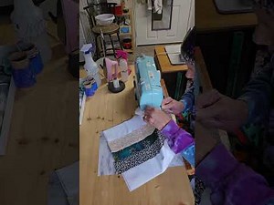 QAYG Strip quilt block; Stitch & flip.