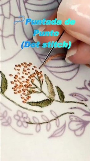 Más fácil que los french knots! Puntada de Punto para tus Bordados a Mano #shorts