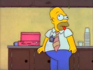 Homer chokes on a donut - The Simpsons