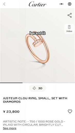 Cartier Juste un Clou ring in 18k rose gold with natural diamonds, one-to-one custom-made. If you also enjoy customized jewelry, please contact us#jewelrycustomization #18kgoldjewelry #18kgoldring #diamond #cartier