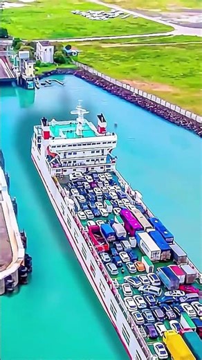 They loaded a whole train onto a ship... and it actually worked!” 🚢🚆