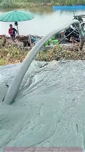Shocking! Real footage of mud pumping operations, with mud pouring down like a waterfall
