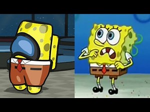 Beating up SpongeBob in Among US