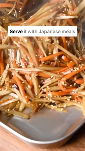 🥕 Kinpira Gobo Recipe (Japanese Braised Burdock Root)
