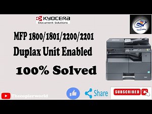 How Do I Turn On Duplex Kyocera Taskalfa-1800/1801/2200/2201/ Duplex Setting On (Enable)