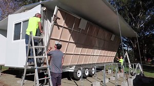 Journey with Lachy and the team to install yet another Zero Council Approval Granny Flat; this time in Cooranbong, NSW. These customers were able to achieve a fully functioning, 60sqm Granny Flat without needing to pay any fees or approvals! This is due to the fact that our VanHomes are registrable caravans, and NSW Legislation permits the use of caravans for family accommodation in NSW without ANY prior approval of council! Want to discover how you can bypass endless fees, saving time, money an