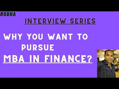 Why you want to do MBA IN FINANCE? I Interview WAT PI Preparation I Finance Interview Questions