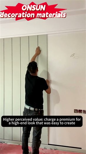 🌟Bamboo Charcoal Sheet TV Background Wall Installation Guide | Waterproof & Luxury Wall Cladding