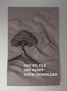 Tree 3D Model STL, Nature Wall Decor, CNC Files for Wood Carving, Bas Relief Scenery Art, Vertical Panel, Wood CNC Gifts, Vcarve Aspire - Etsy Canada