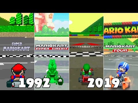 Evolution Of SNES Mario Circuit 1 Course In Mario Kart Games [1992-2019]