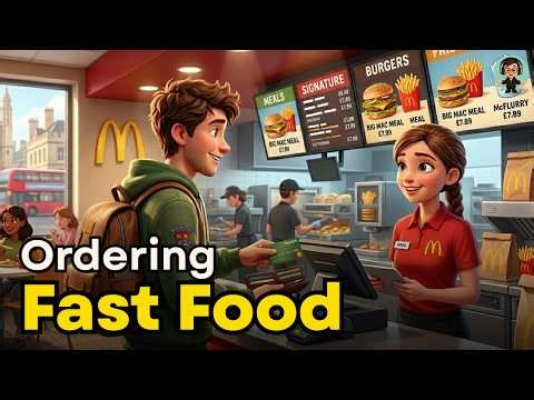Ordering Fast Food in English | Real Conversation Practice for Beginners