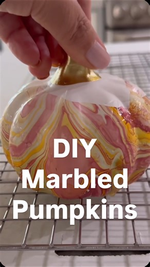 Easy DIY marbled pumpkins using Dollar Tree supplies! 🎃 Don’t forget to hit the ✈️ to share with a friend who’d wanna craft with ya! Comment DIP below, and we’ll DM ya the simple directions! @dollartree | Hip2Save