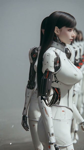 Humanoid Robot Line-Up — Synchronized Formation & White Shell (Hands-On)