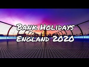 Bank Holidays in England for 2020