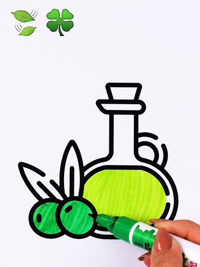 Creative Coloring Techniques for Olive Oil Art