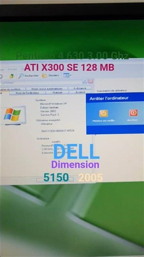 Démarrage Et Arrêt De Windows XP - DELL Dimension 5150 De 2005 ! #pentium4 #Dell #retrocomputing