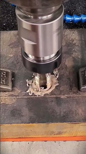 Iron drilling process with advanced drilling machine #shorts