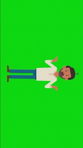 cartoon confused guy chroma key background #greenscreen #shorts